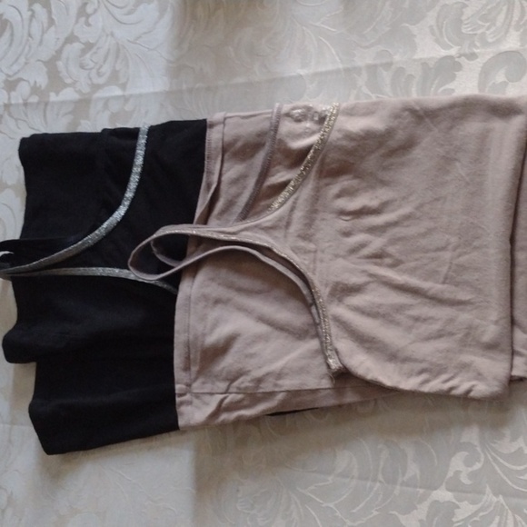2 Piece Set New York & Company Cotton Tank Tops - Picture 1 of 3
